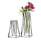 CosmoLiving by Cosmopolitan Set of 2 Black Iron Modern Vase, 13" x 5" x 5"